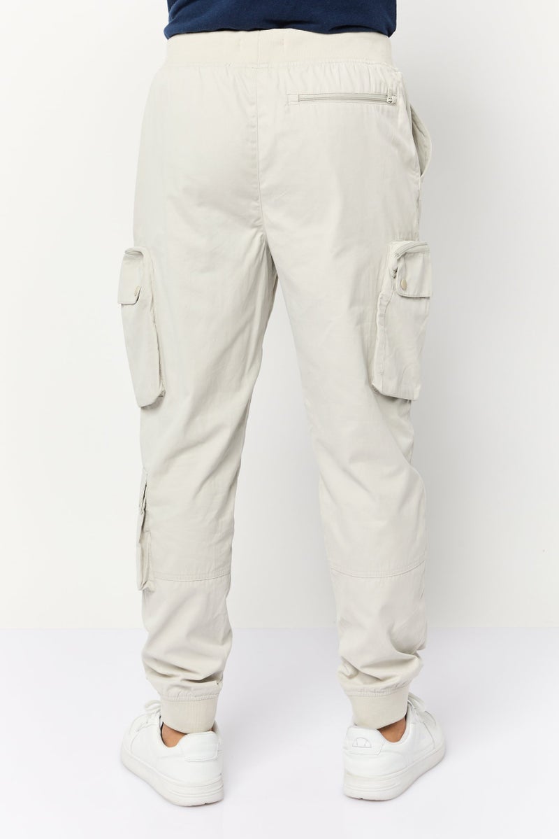 Celio سروال كارجو عادي للرجال، بيج - Image 4